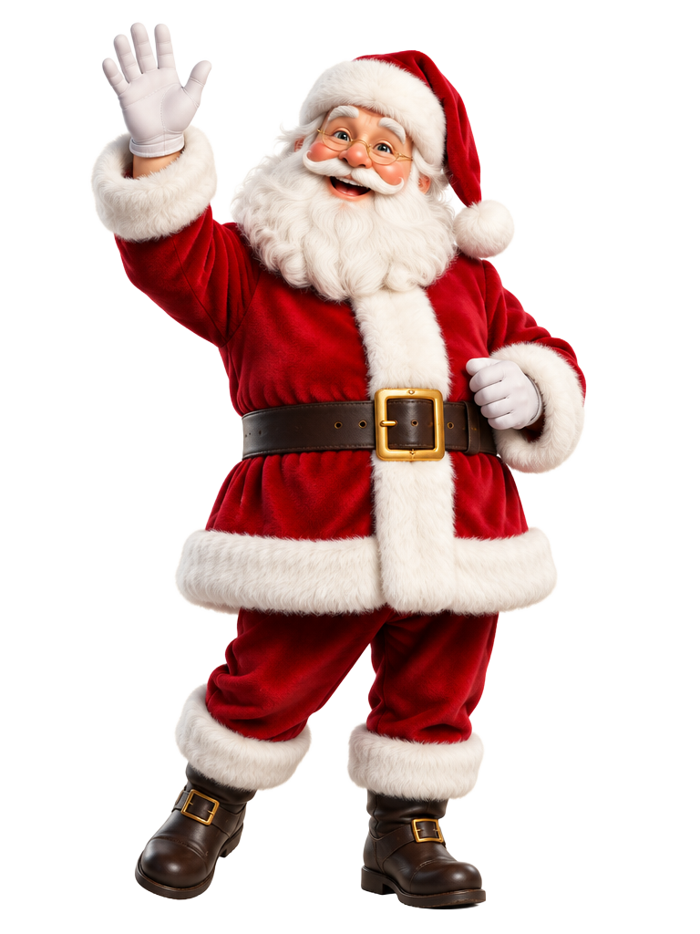 Santa waving hello